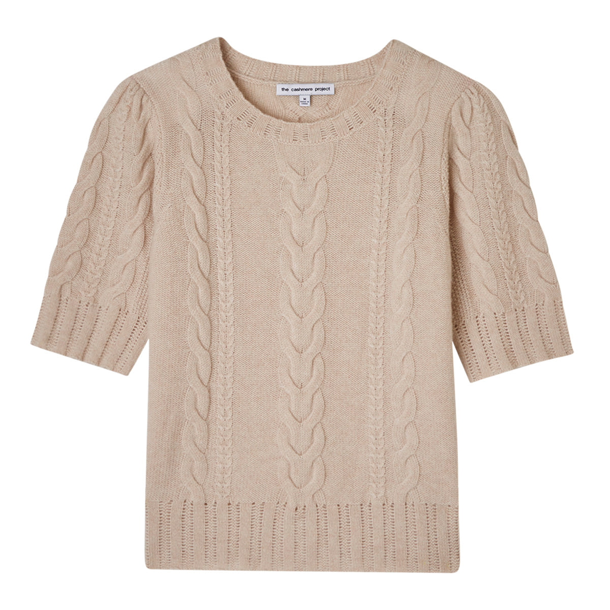 CABLE PUFF SLEEVE TEE