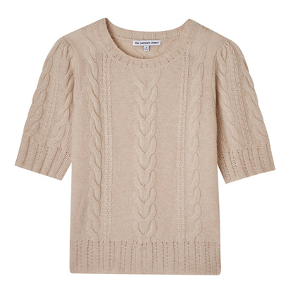 CABLE PUFF SLEEVE TEE