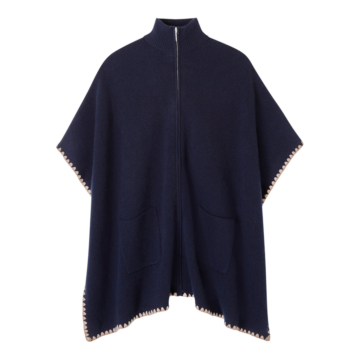 WHIPSTITCH FULL ZIP PONCHO