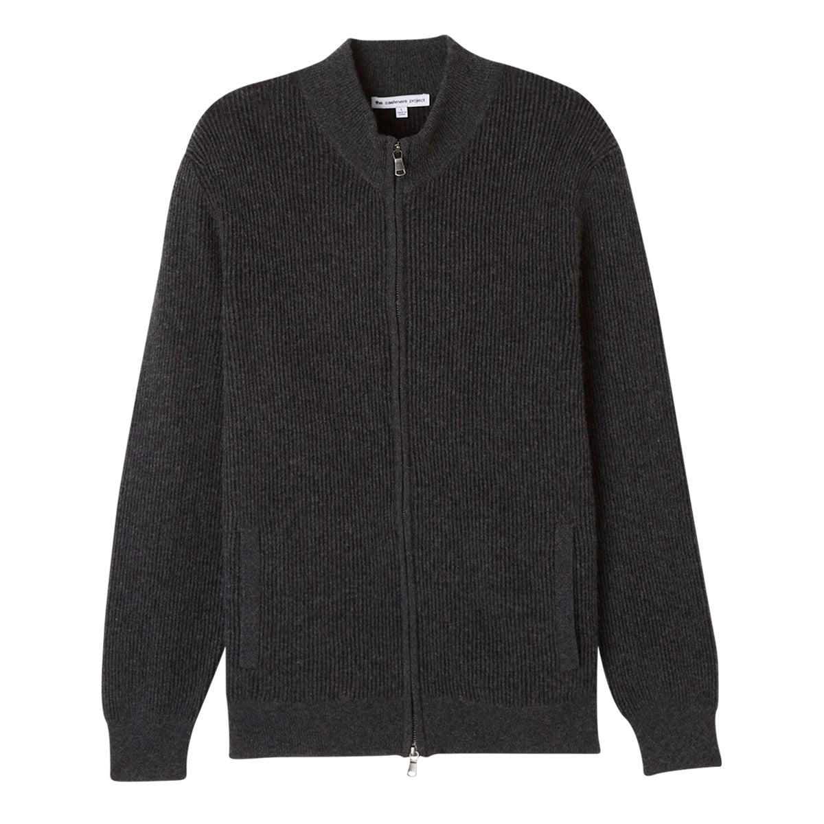 MEN'S PLATED RIB ZIP CARDIGAN