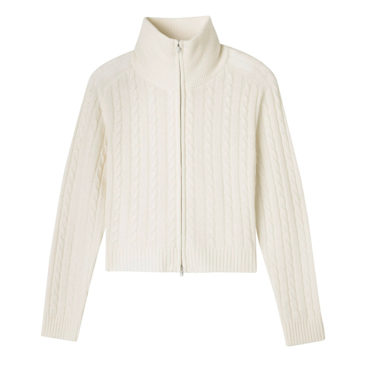 CABLE ZIP CARDIGAN