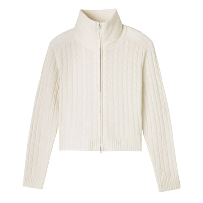 CABLE ZIP CARDIGAN