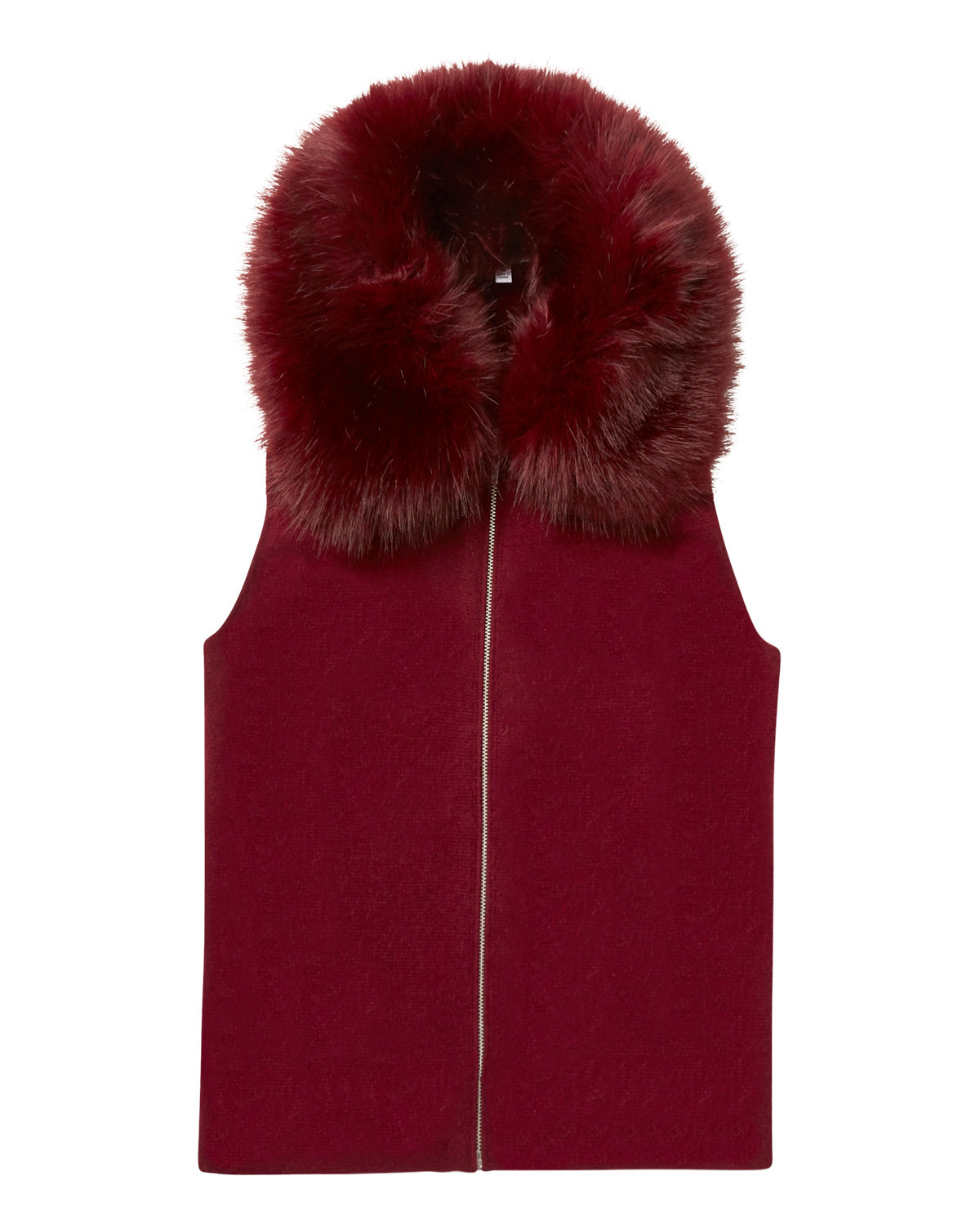 Faux Fur Collar Vest