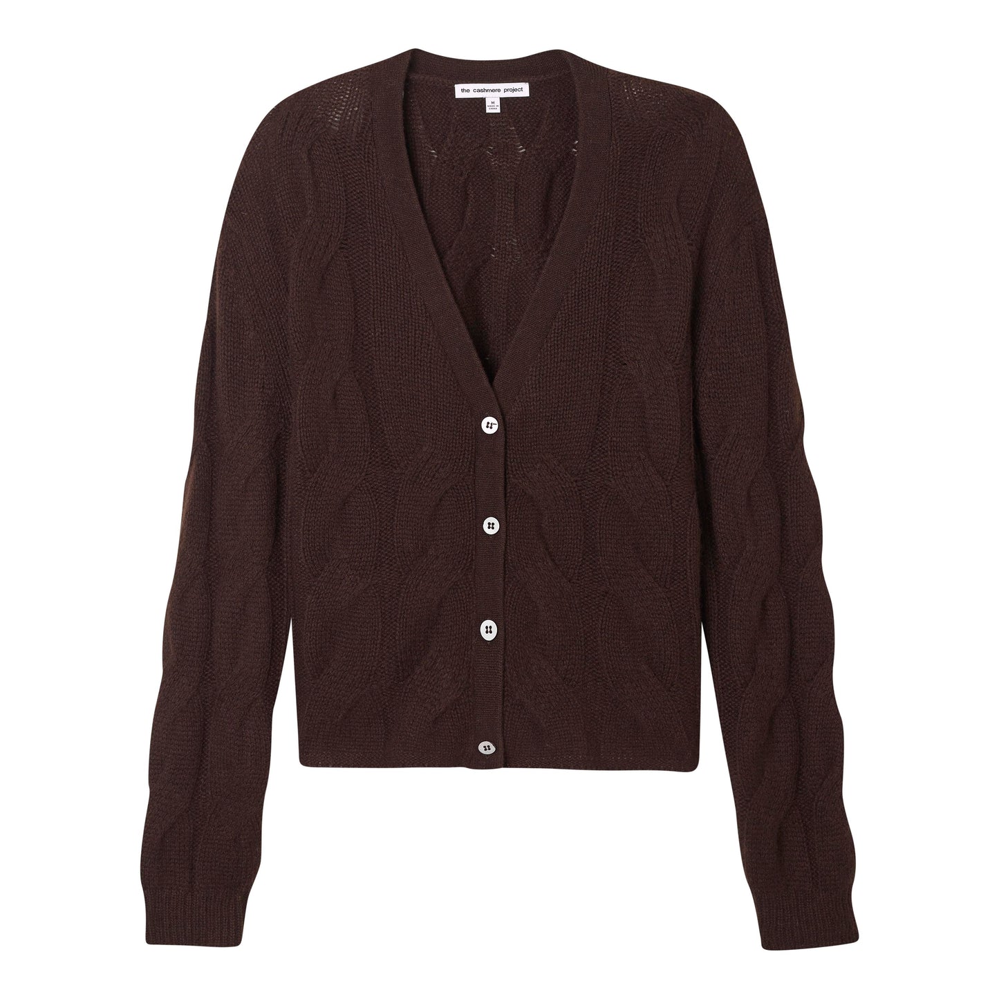 CABLE V NECK CARDIGAN