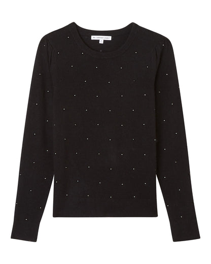 Jeweled Puff Sleeve Crew