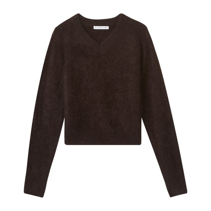 BRUSHED CROP EVERYDAY V NECK