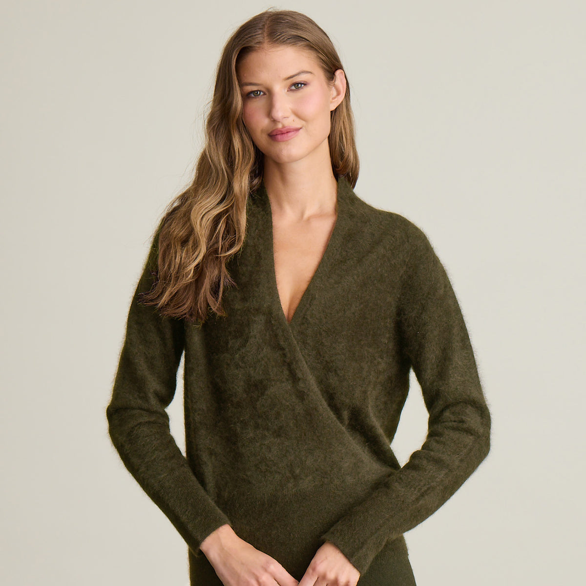 BRUSHED WRAP TOP