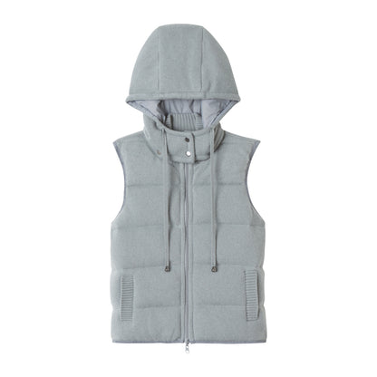 HOODED PUFFER VEST