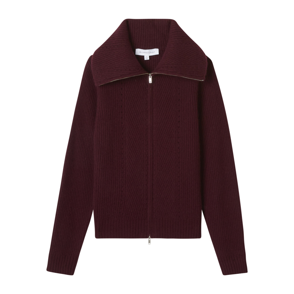 POINTELLE ZIP CARDIGAN