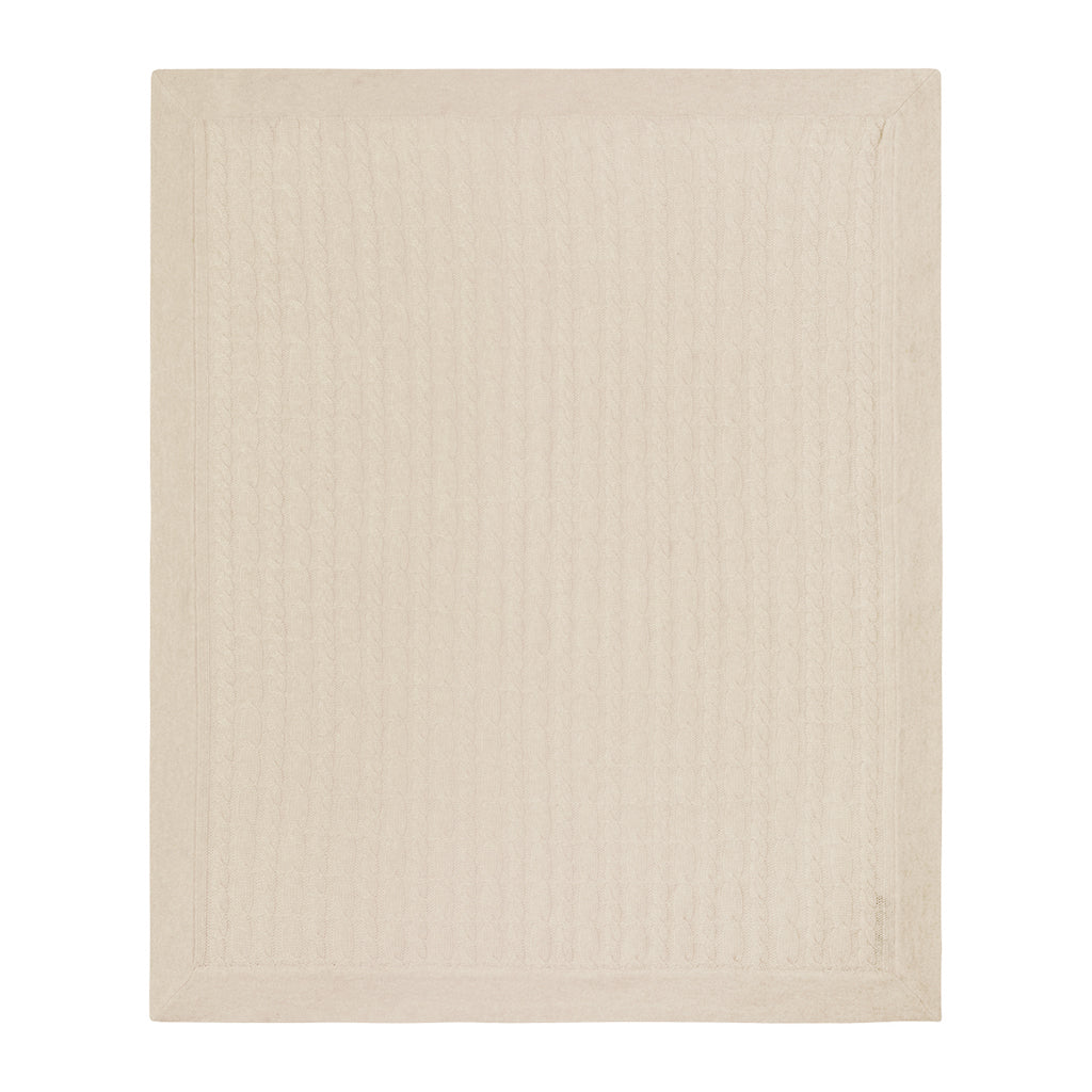 CABLE CASHMERE BABY BLANKET