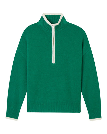 Tipped Quarter Zip Mock