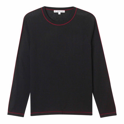 California Cashmere Jersey Tipped Crew