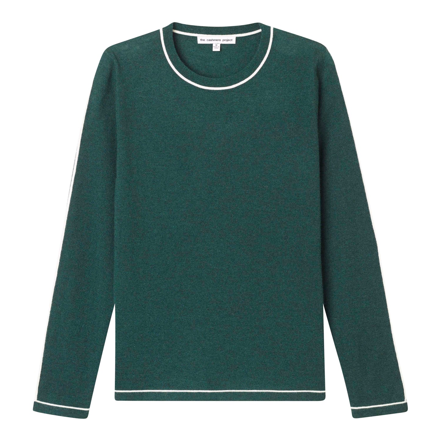 California Cashmere Jersey Tipped Crew