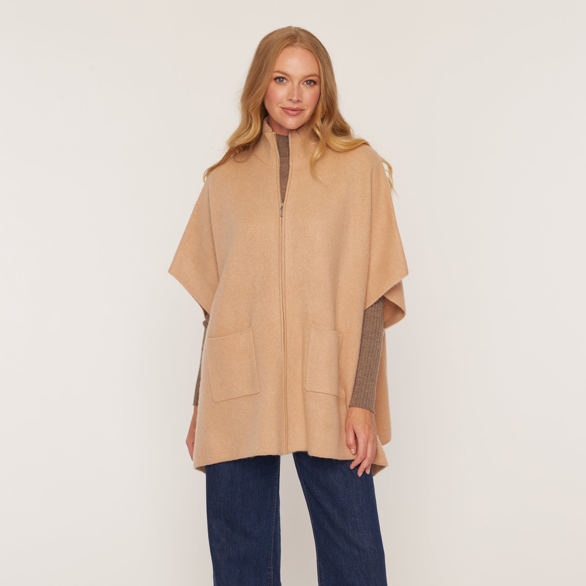 Full Zip Poncho