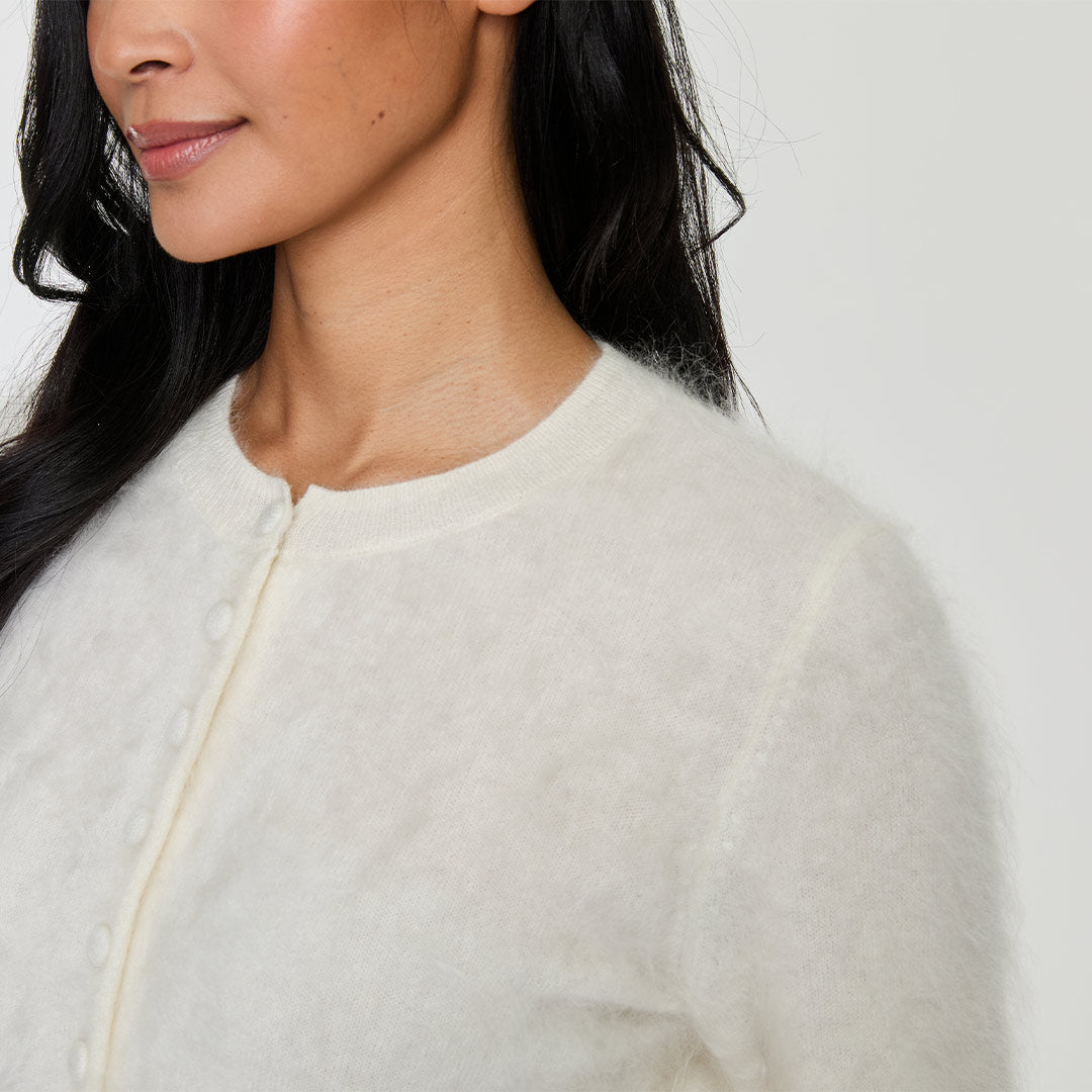BRUSHED BUTTON UP CARDIGAN