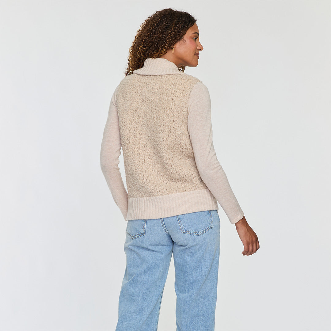 BOUCLE ZIP VEST