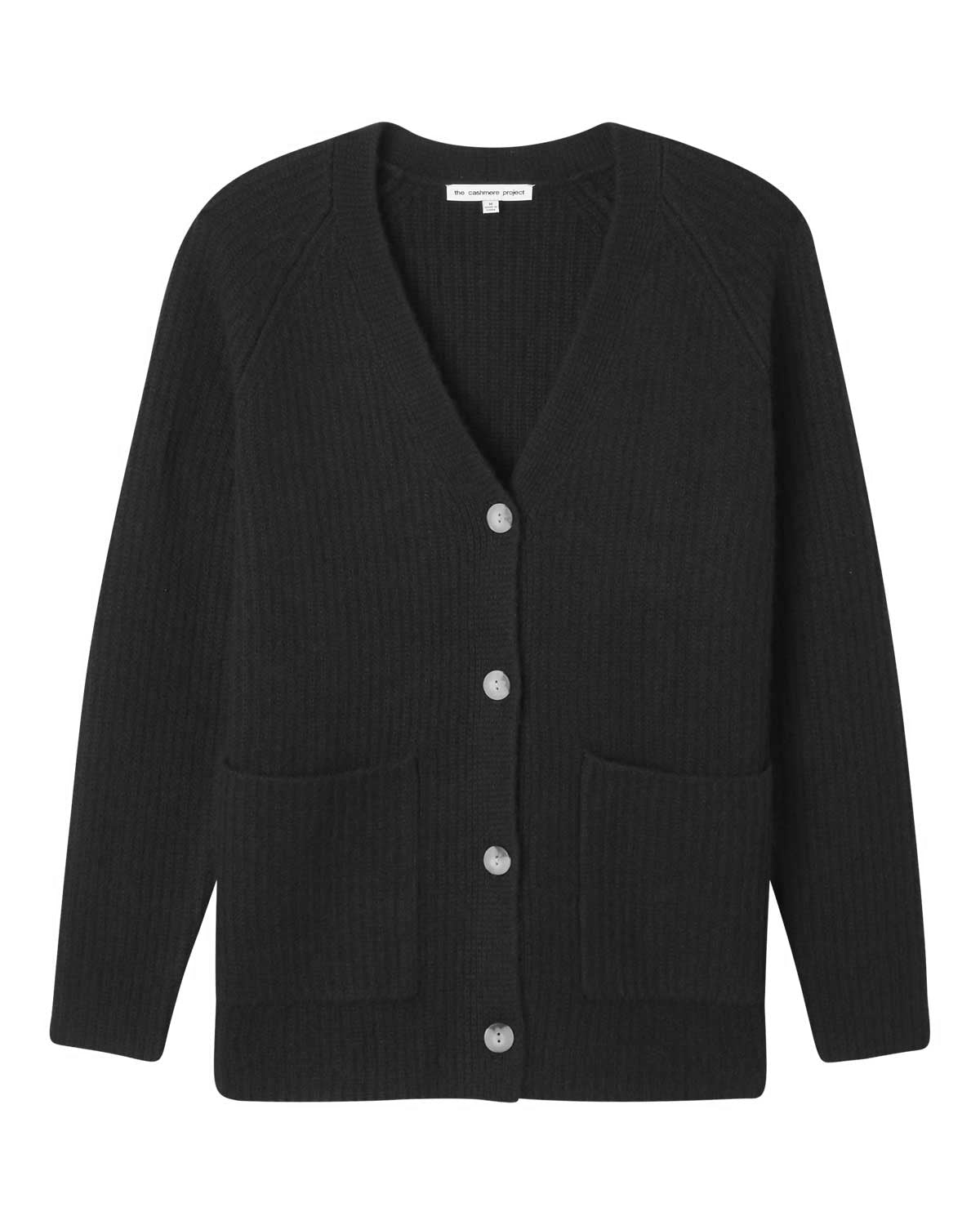 Black cashmere sale boyfriend cardigan