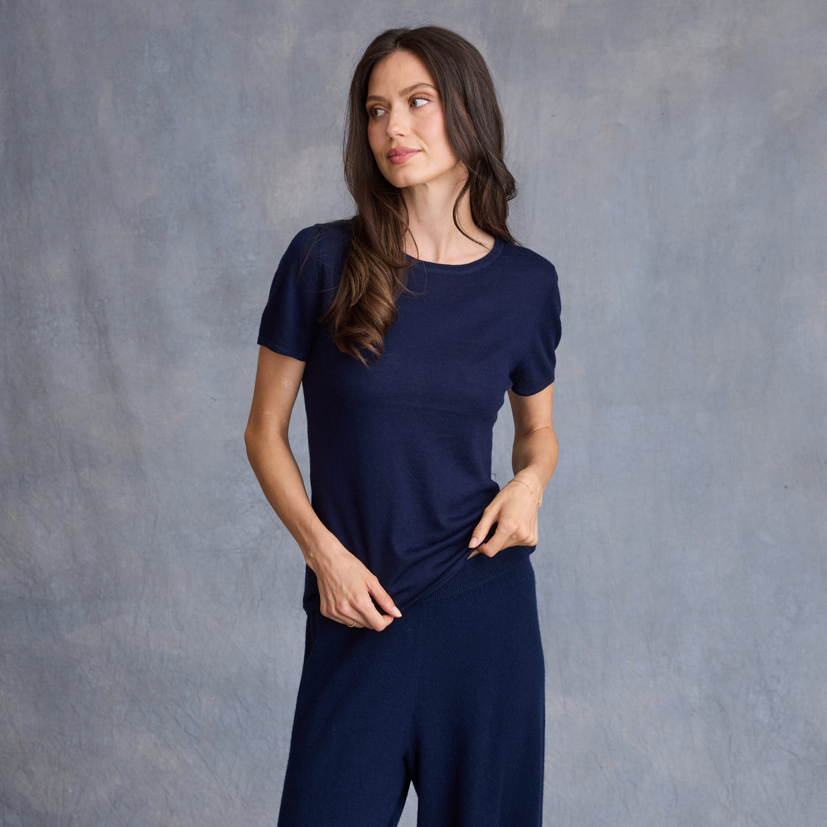 CALIFORNIA CASHMERE SHORT SLEEVE CREW