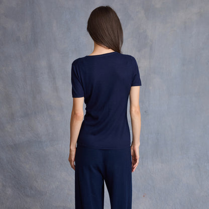 CALIFORNIA CASHMERE SHORT SLEEVE CREW