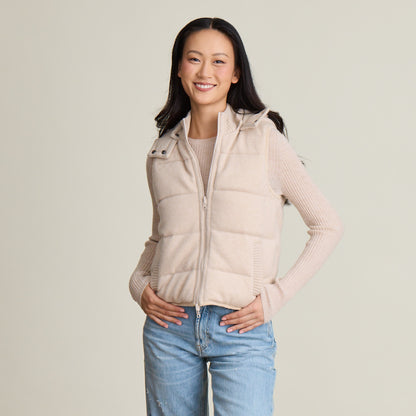 HOODED PUFFER VEST