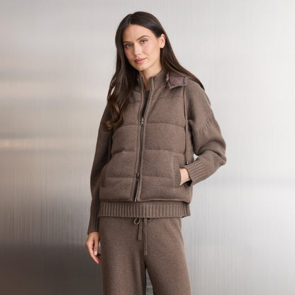 HOODED PUFFER VEST