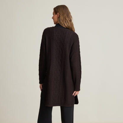 CABLE BUTTON UP COAT