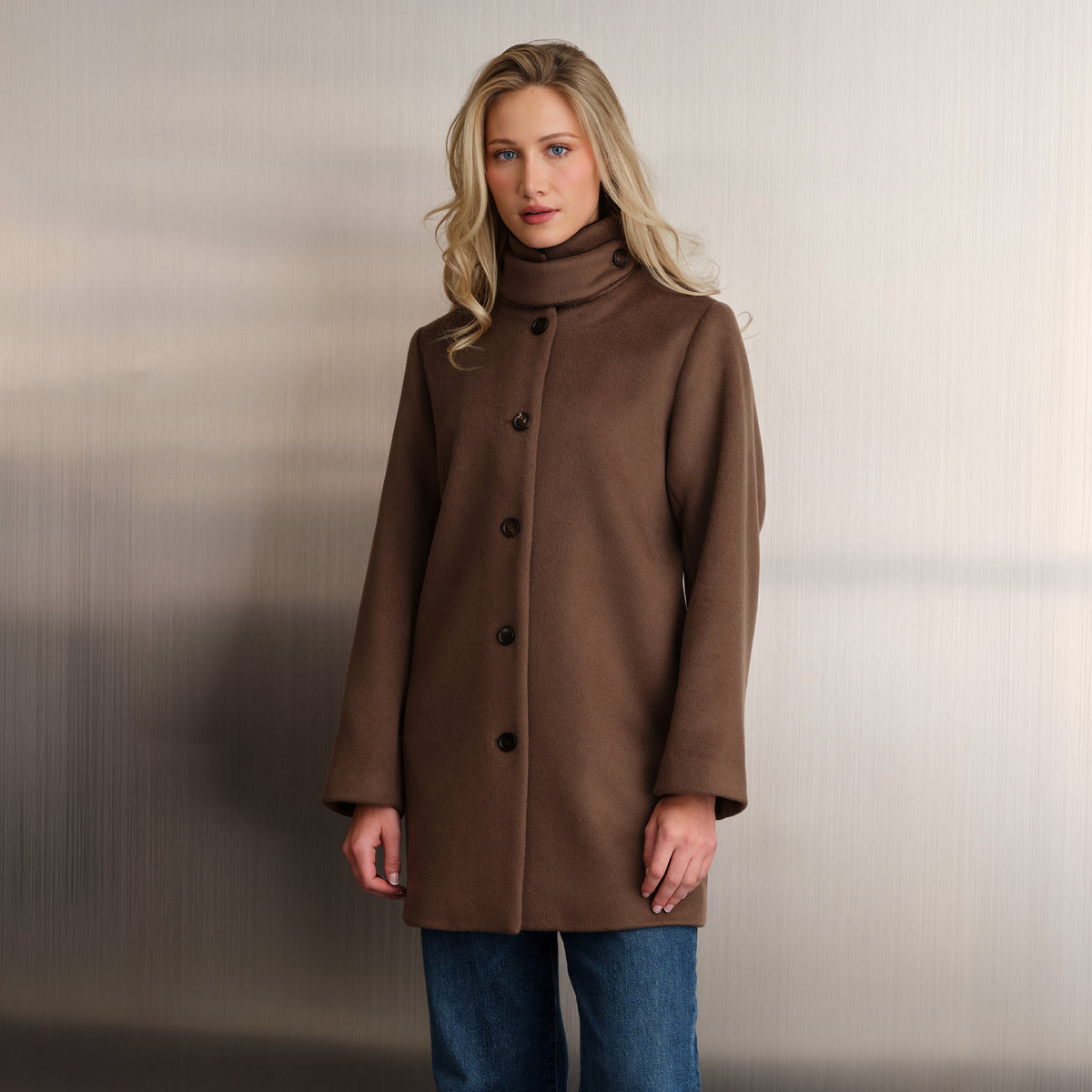 FUNNEL NECK CAR COAT
