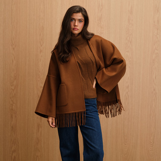 FRINGE WOVEN JACKET  