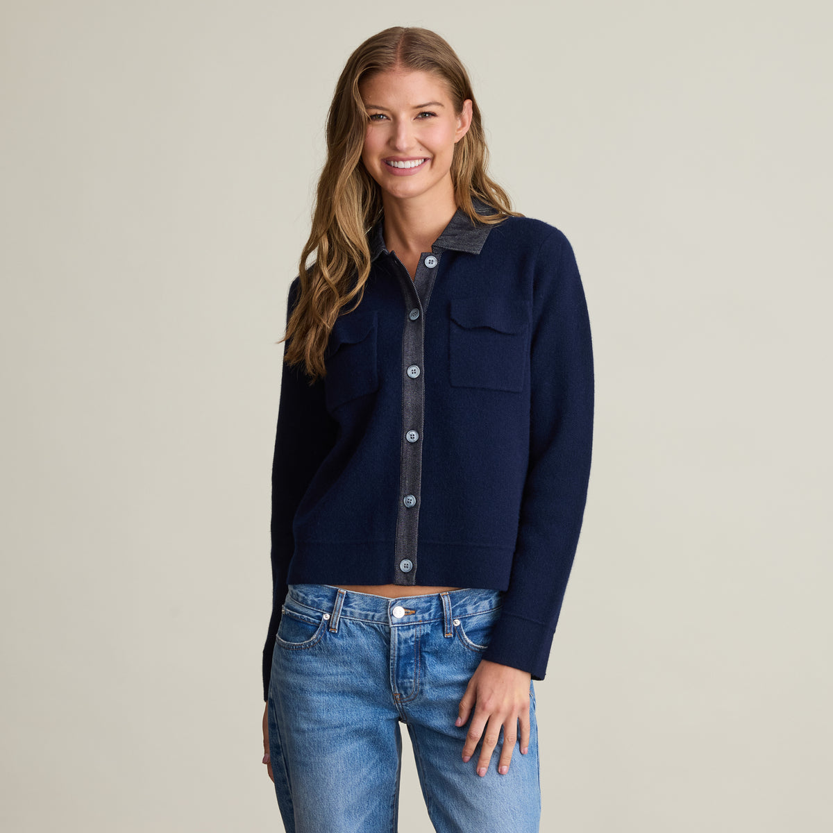 DENIM COLLAR JEAN JACKET