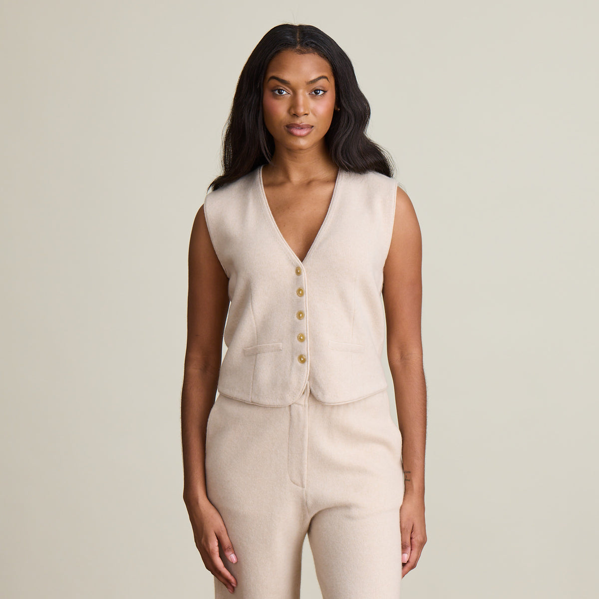 CASHMERE TAILORED VEST