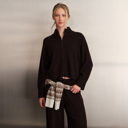 BELL SLEEVE ZIP CARDIGAN