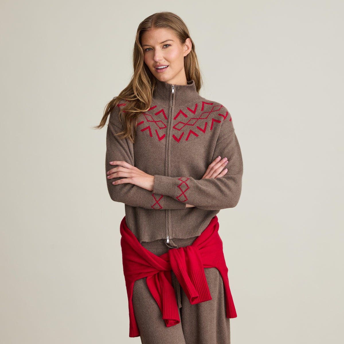 FIRE SIDE ZIP CARDIGAN