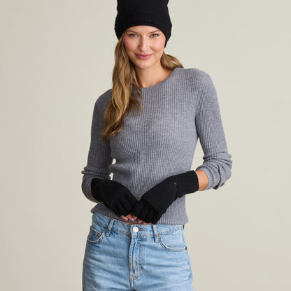 RIBBED CONVERTIBLE MITTEN