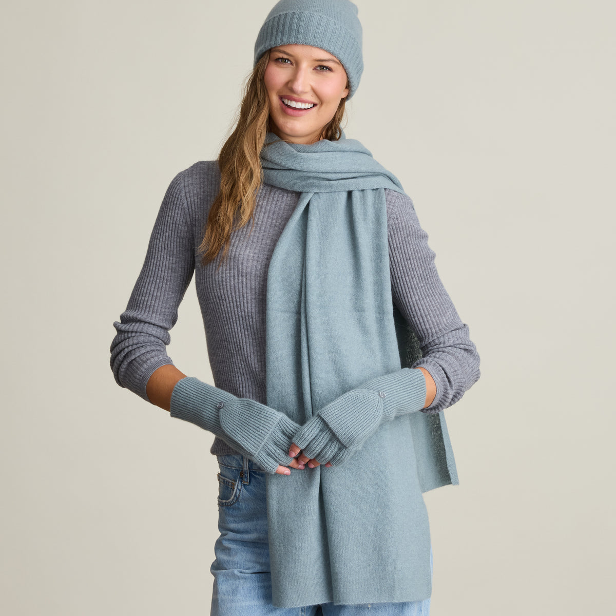 RIBBED CONVERTIBLE MITTEN