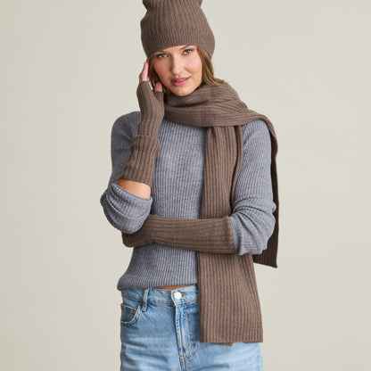 RIB LONG FNGRLESS GLOVE