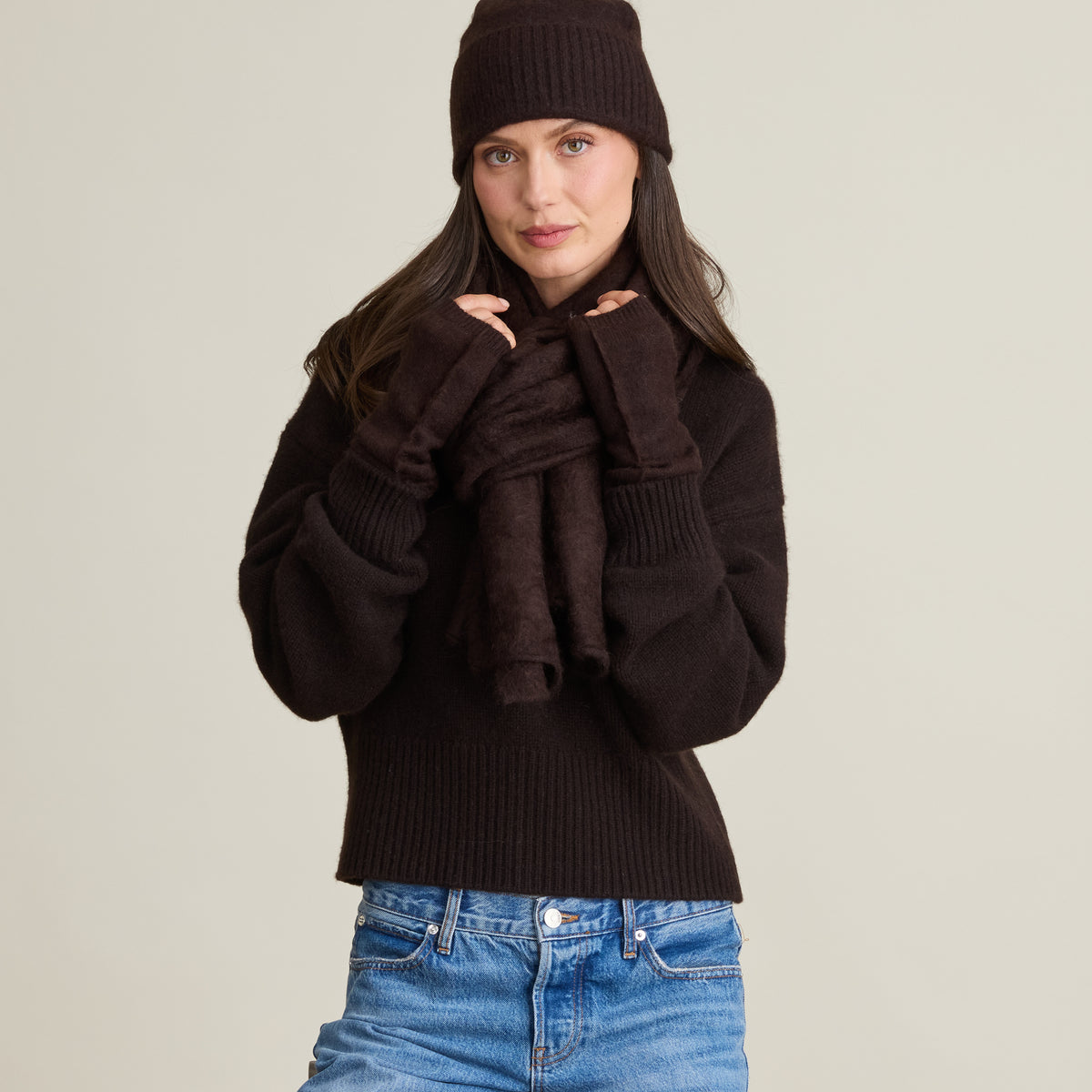 BRUSHED FINGERLESS GLOVE