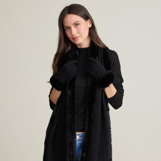 FAUX FUR CUFF GLOVE  