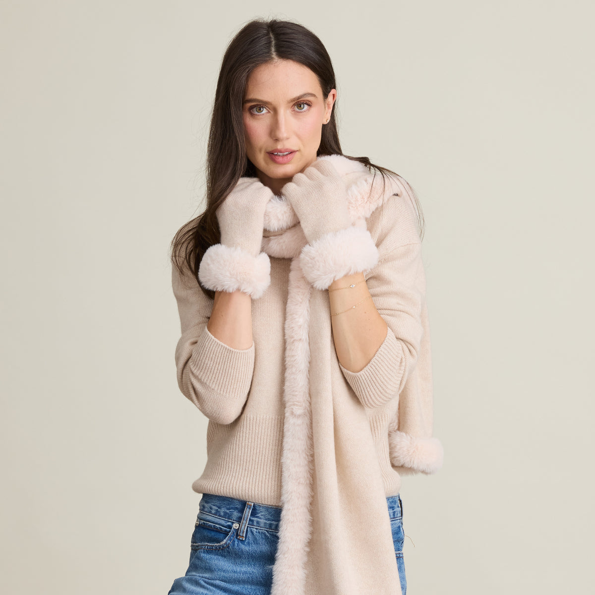 FAUX FUR CUFF GLOVE