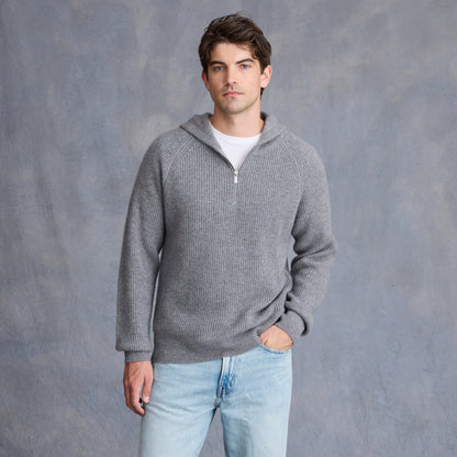 MEN'S HALF ZIP SHAKER HOODIE