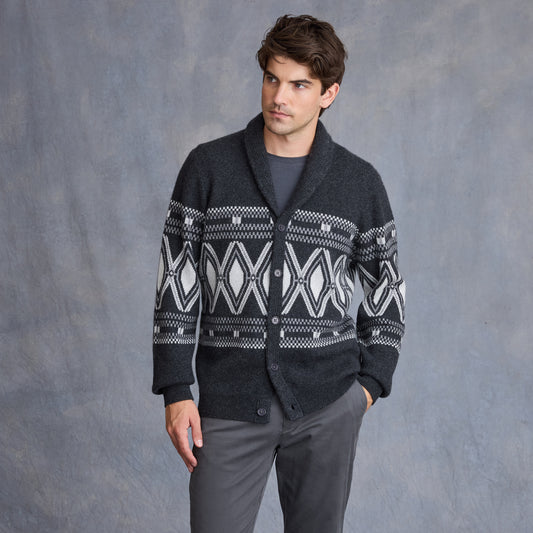 MEN'S FAIR ISLE SHAWL CARDIGAN  