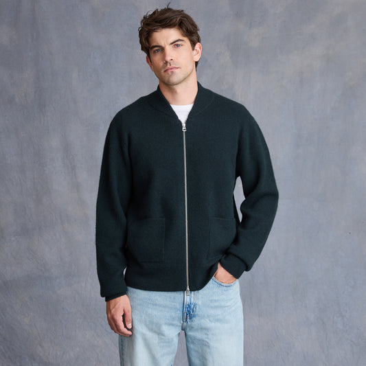 MEN'S ZIP FRONT CARDIGAN  