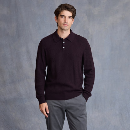 MEN'S CABLE POLO