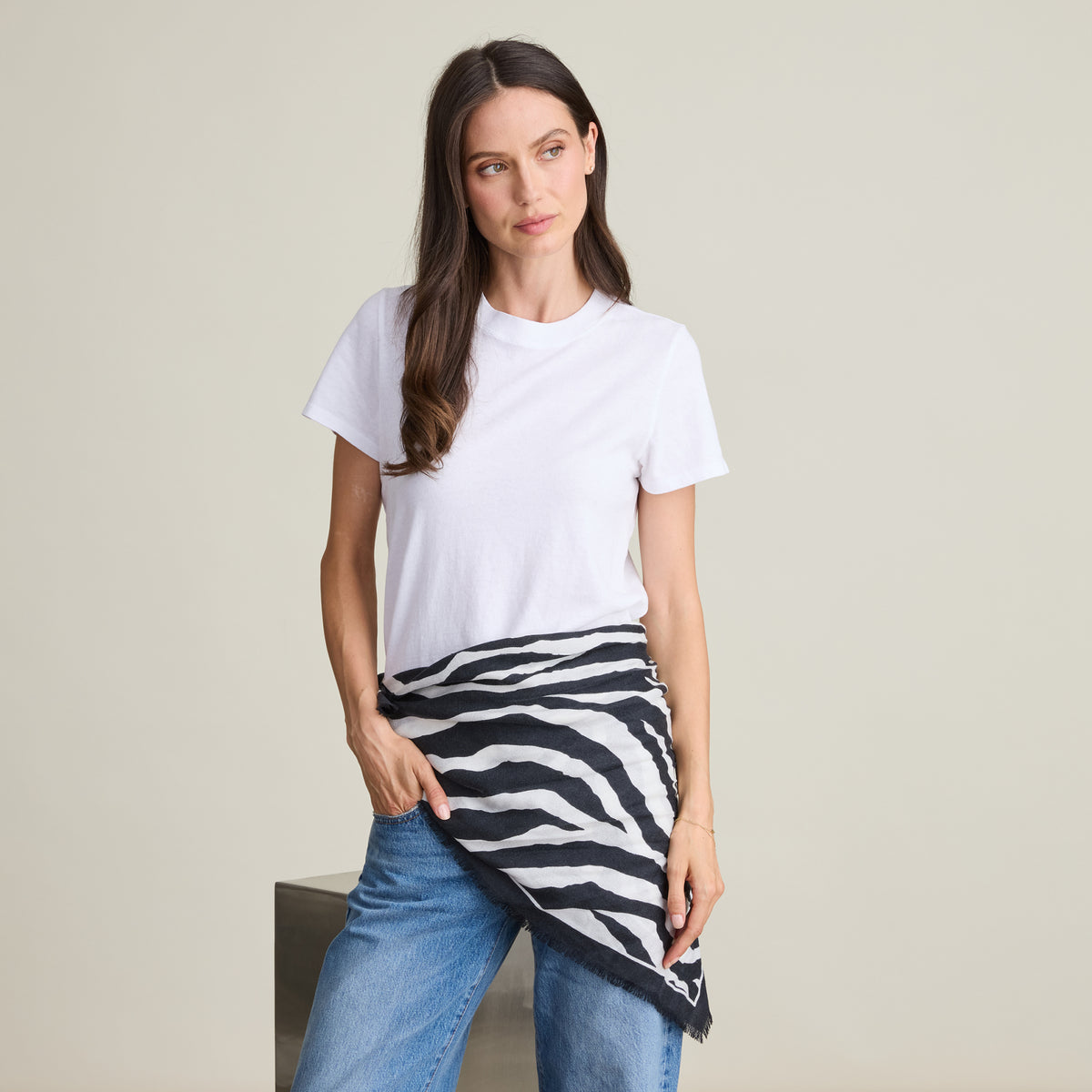ZEBRA PRINTED SCARF