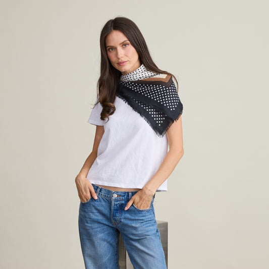 POLKADOT PRINTED SCARF  