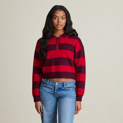 STRIPE "LAYERED" RUGBY POLO