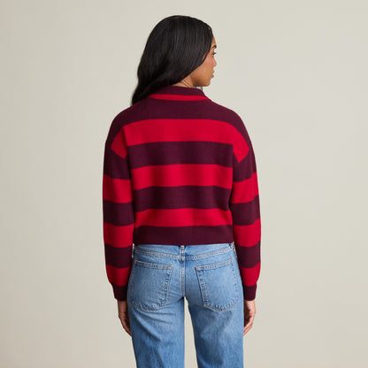 STRIPE "LAYERED" RUGBY POLO
