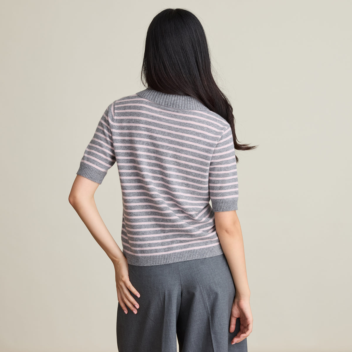 STRIPE SHORT SLEEVE POLO