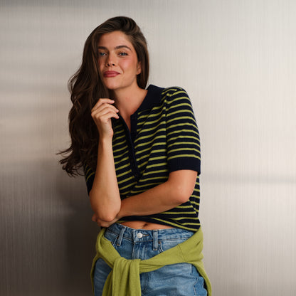 STRIPE SHORT SLEEVE POLO