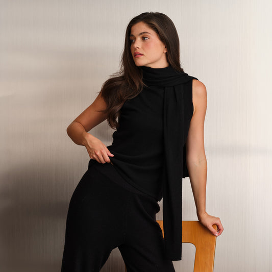 SLEEVELESS SCARF TOP  