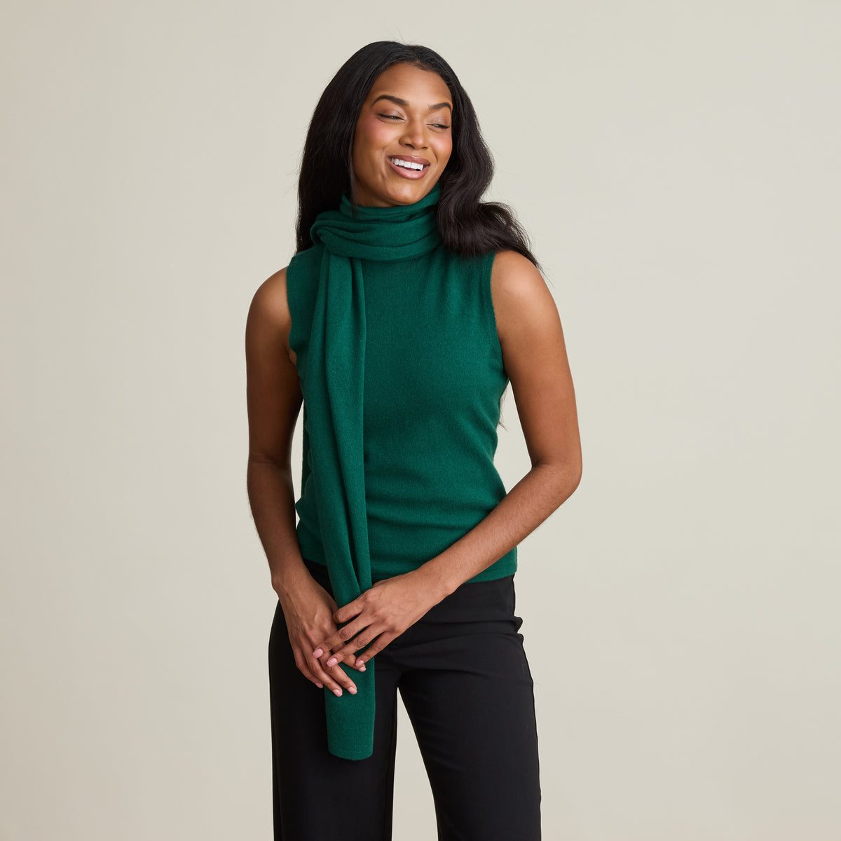 SLEEVELESS SCARF TOP